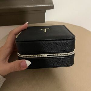 Travel jewelry box. Never used letter T on it